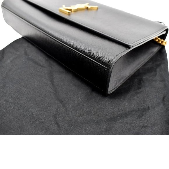 YVES SAINT LAURENT Kate Leather Shoulder Bag Black - Picture 8 of 12